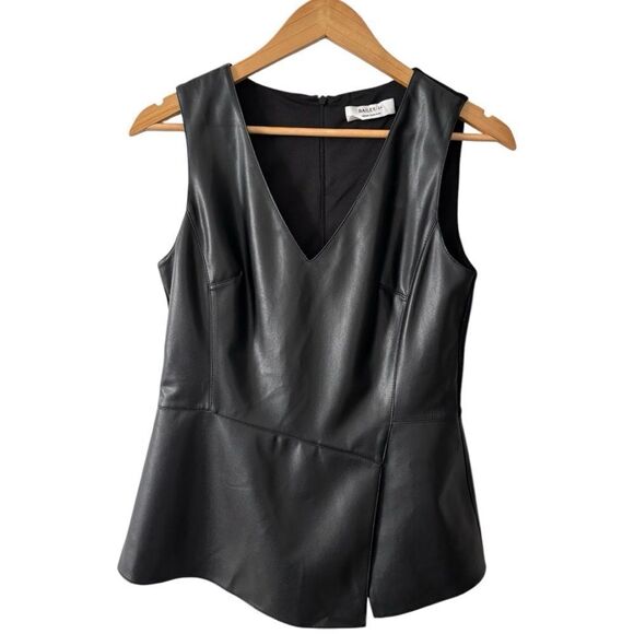 Bailey 44 Faux Leather Peplum Top - Picture 1 of 8